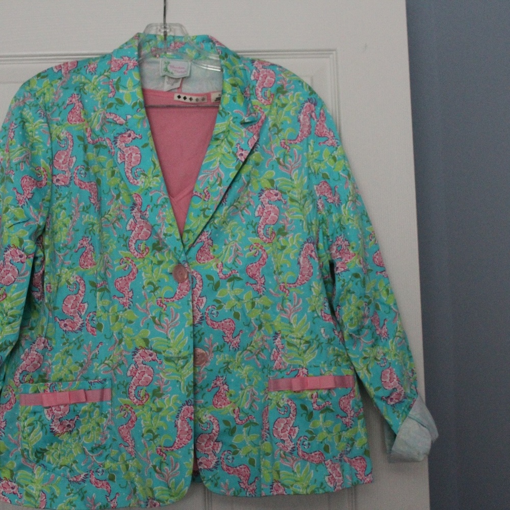 Bamboo Trader Seahorse , Suit Pink & Green SZ 14